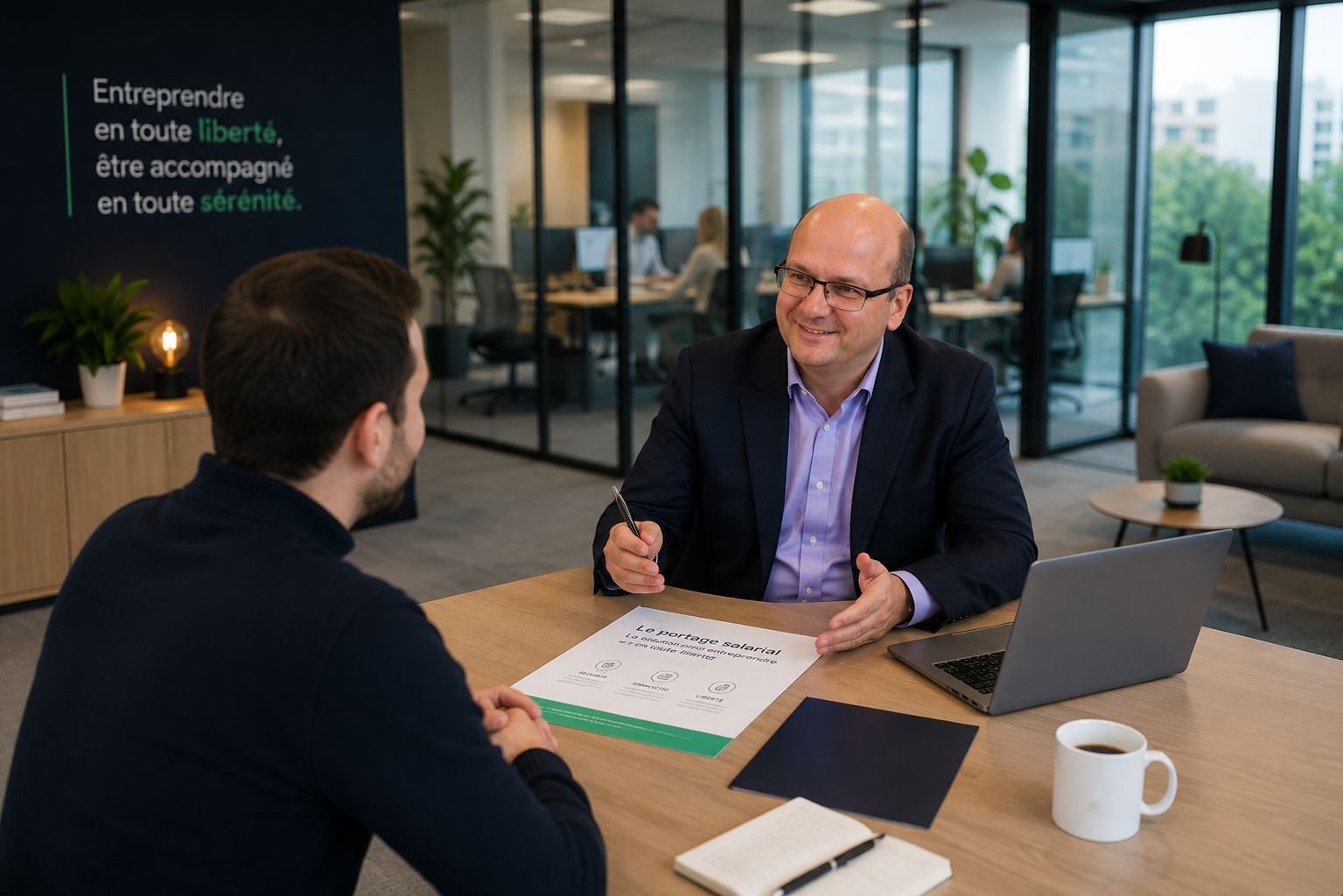 Consultant en portage salarial travaillant sur mission en Essonne